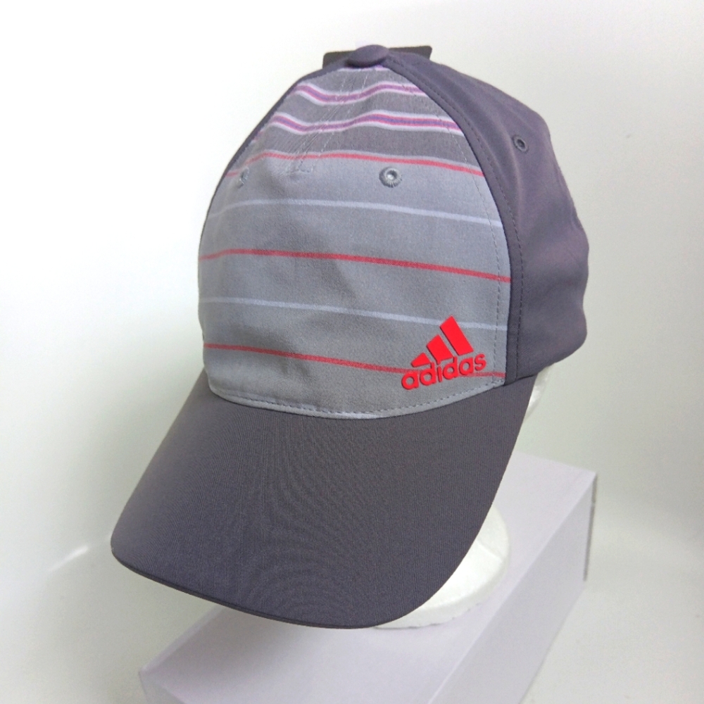 Adidas Gray And Red Stripes Golf Cap